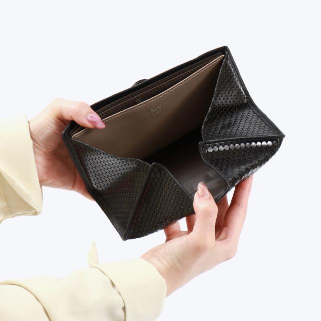 【商品レビューで＋5％】ヒロコ ハヤシ 長財布 レディース メンズ HIROKO HAYASHI 財布 ギャルソン ブランド 本革 黒 日本製 709-41834_1