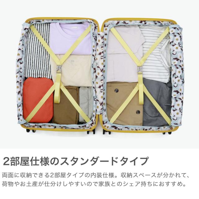 【5％OFFクーポン】【商品レビューで＋5％】【正規品10年保証】ハント スーツケース ココント Mサイズ HaNT キャリーケース M ストッパー付き ACE 75L TSロック 05515_2
