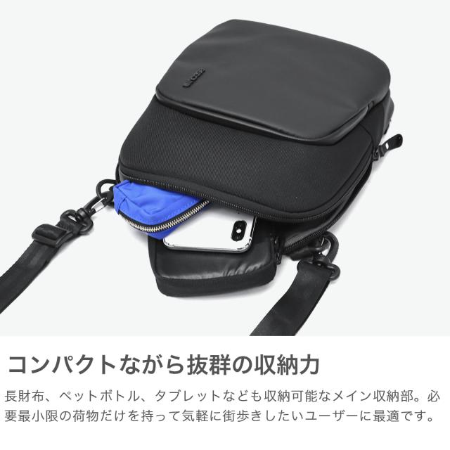 【商品レビューで＋5％】【日本正規品】インケース ショルダーバッグ メンズ レディース 斜めがけバッグ ブランド Incase 小さめ かっこいい 斜めがけ 大人 撥水 縦型 B5 4.9L クロスボディバッグ ショルダー A.R.C.Crossbody Bag