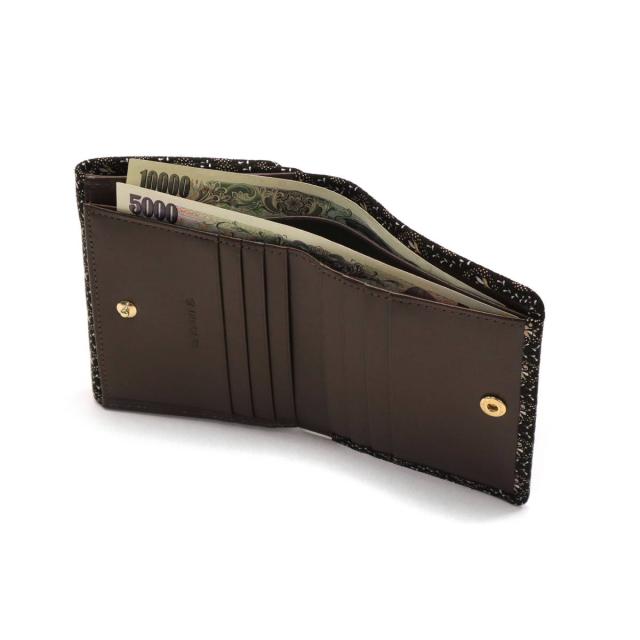 【商品レビューで＋5％】インデンヤ 二つ折り財布 印傳屋 しらべ 札入 財布 二つ折り box型小銭入れ 本革 レザー 漆 軽量 すずらん 和柄 日本製 レディース 7004 商品レビューで＋5％】インデンヤ 二つ折り財布 印傳屋 しらべ 札入