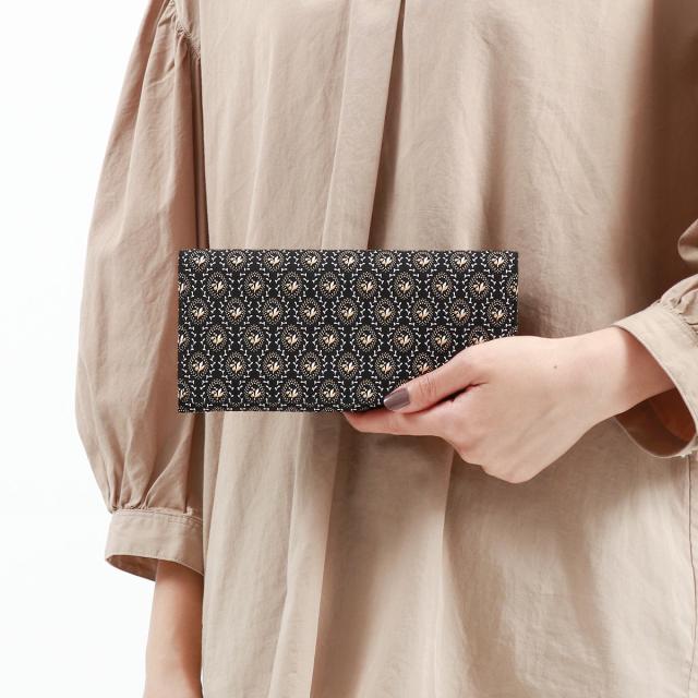 【商品レビューで＋5％】印傳屋 長財布 インデンヤ INDEN-YA しらべ 束入 財布 本革 漆 小銭入れ かぶせ 軽量 鈴蘭 和柄 レディース 7005 商品レビューで＋5％】印傳屋 長財布 インデンヤ INDEN-YA しらべ 束入