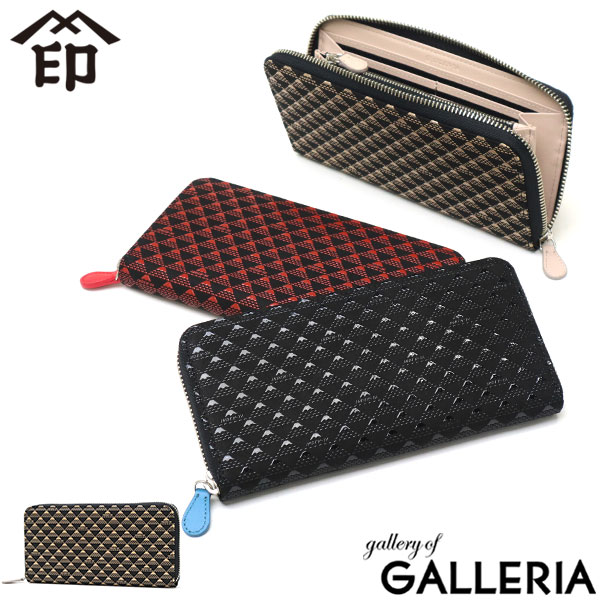 【商品レビューで＋5％】印傳屋 長財布 レディース メンズ 薄い INDEN-YA 財布 ブランド ラウンドファスナー 本革 革 鹿革 軽い 軽量 小銭入れ カード おしゃれ 革財布 漆 富士山 印伝屋 上原勇七 甲州印伝 日本製 たかね 束入F 2810