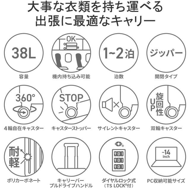 最大21%還元★5/3限定｜【商品レビューで＋5％】【正規品2年保証】イノベーター スーツケース 機内持ち込み フロントオープン innovator キャリーケース INV5EVA_3
