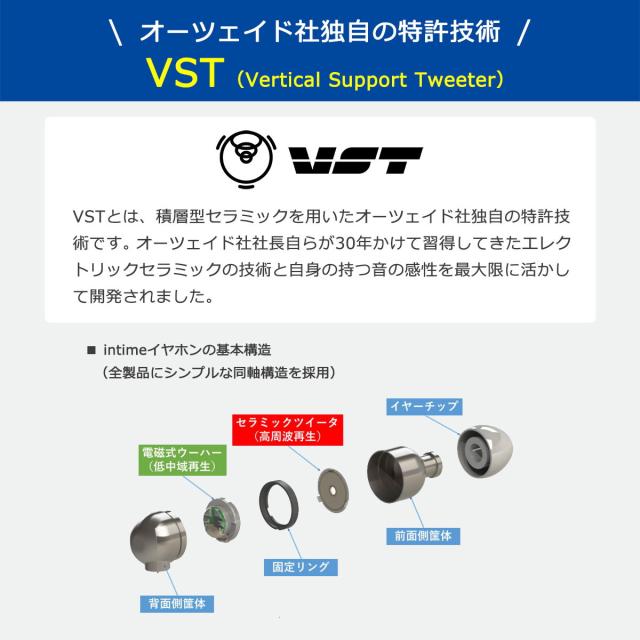 【商品レビューで＋5％】【1年保証】イヤホン 有線 ハイレゾ アンティーム intime 轟Mark2 Type-P ハイブリッド型 Pentaconn Ear O2aid_4