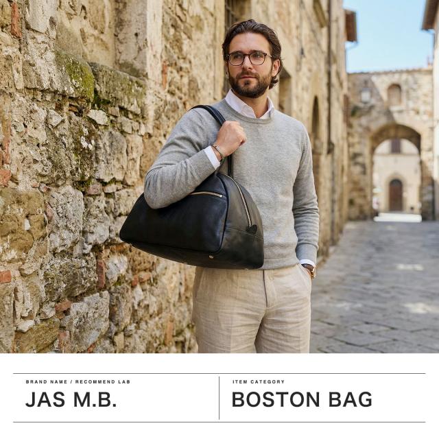 【5％OFFクーポン】【商品レビューで＋5％】【日本正規品】 ジャスエムビー ボストンバッグ メンズ レディース 旅行 大容量 JAS M.B. ブランド レザー Oiled nubuck leather NL-002_1