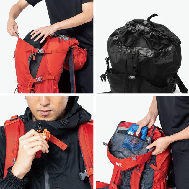【商品レビューで＋5％】カリマー リュック メンズ レディース 大容量 KARRIMOR バックパック おしゃれ カジュアル アウトドア 登山 登山リュック ハイキング トレッキング ウエストベルト かぶせ ナイロン 旅行 30L A4 ridge 30+ 501206_5