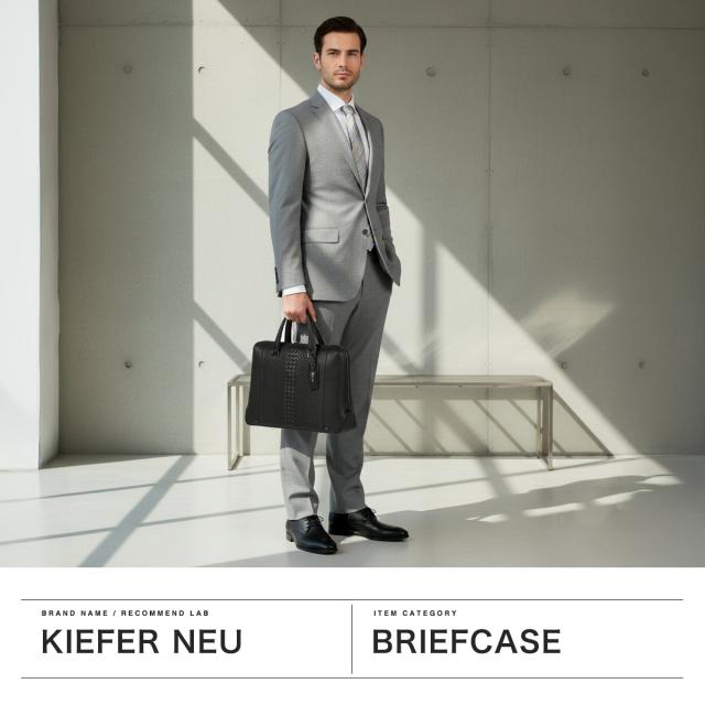 【商品レビューで＋5％】キーファーノイ ブリーフケース メンズ 本革 薄マチ A4 B4 Kiefer neu バッグ ビジネスバッグ 大容量 通勤バッグ Mosaic モザイク KFN10900M_1