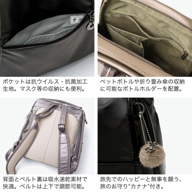 【商品レビューで＋5％】カナナプロジェクト リュック レディース Kanana project カナナリュック バッグ 軽量 きれいめ リュックサック ルミニア PJ-18 20123