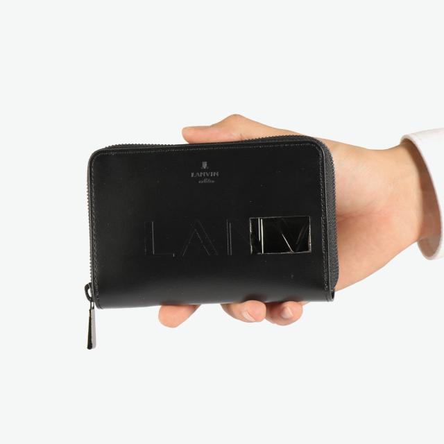 【商品レビューで＋5％】ランバン オン ブルー 二つ折り財布 メンズ 小さめ LANVIN en Bleu 財布 本革 レザー ブランド ラウンドファスナー 小銭入れあり ディアブロ 519604_7