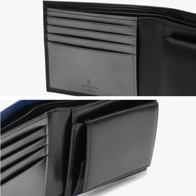 【商品レビューで＋5％】ランバン オン ブルー 二つ折り財布 メンズ 財布 小銭入れあり LANVIN en Bleu ブランド 大人 上品 コンパクト 軽量 二つ折り 二つ折 革財布 529614_5