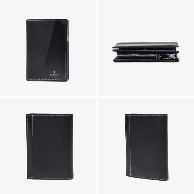 最大30%還元★5/3限定｜【5％OFFクーポン】【商品レビューで＋5％】ランバン オン ブルー 財布 メンズ LANVIN en Bleu 2つ折 二つ折 ブランド 本革 革 牛革 レザー ウォレット 財布 シンプル ロゴ 大人 555614_5
