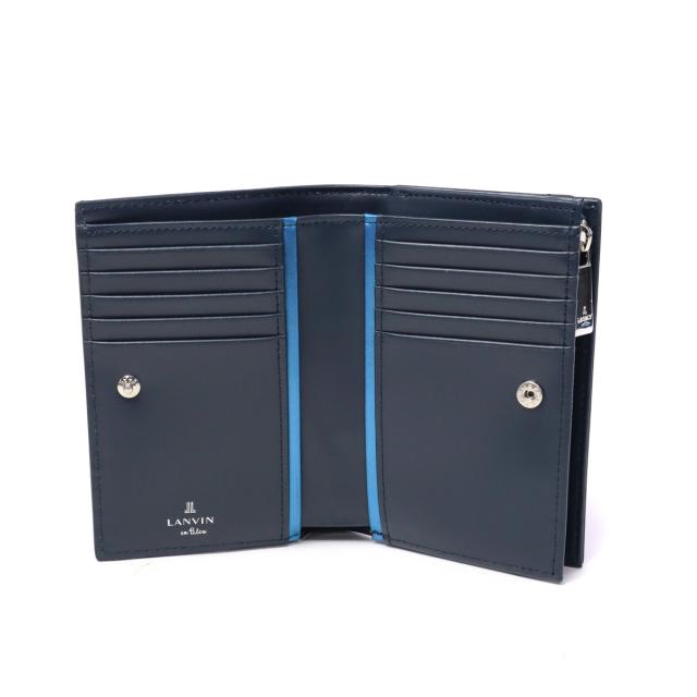 最大30%還元★5/3限定｜【5％OFFクーポン】【商品レビューで＋5％】ランバン オン ブルー 財布 メンズ LANVIN en Bleu 2つ折 二つ折 ブランド 本革 革 牛革 レザー ウォレット 財布 シンプル ロゴ 大人 555614_11