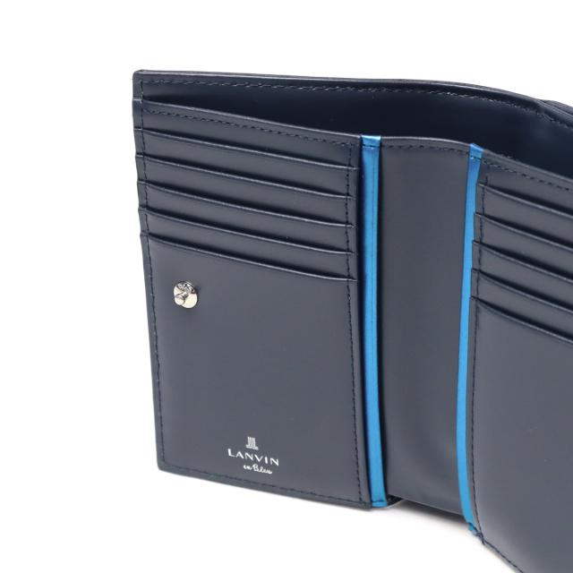 最大30%還元★5/3限定｜【5％OFFクーポン】【商品レビューで＋5％】ランバン オン ブルー 財布 メンズ LANVIN en Bleu 2つ折 二つ折 ブランド 本革 革 牛革 レザー ウォレット 財布 シンプル ロゴ 大人 555614_14