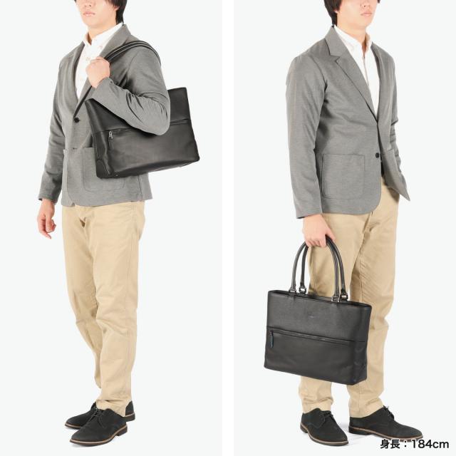 【5％OFFクーポン】【商品レビューで＋5％】ランバン オン ブルー トートバッグ メンズ 大きめ A4 B4 ファスナー付き LANVIN en Bleu ビジネス レザー 軽い 横型 自立 フェリチタ 574701_7