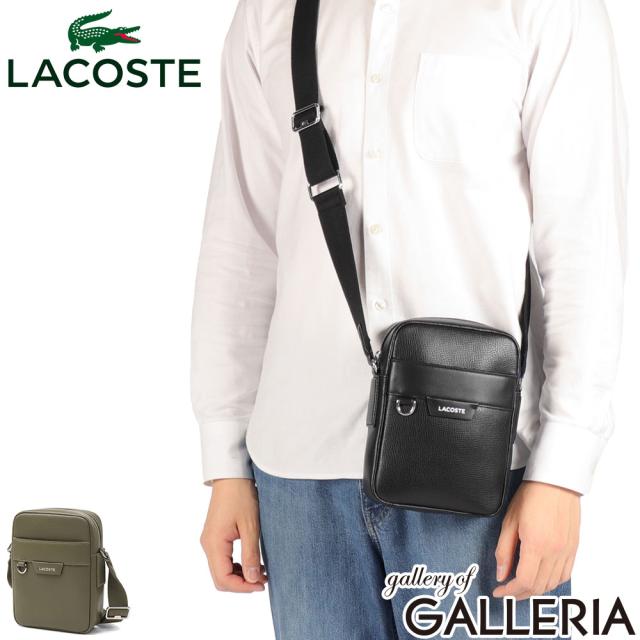 【商品レビューで＋5％】ラコステ ショルダーバッグ メンズ レディース 斜めがけバッグ LACOSTE 斜めがけ 小さめ 本革 牛革 ミニ オシアン レザーサッチェルバッグ NH5047OI