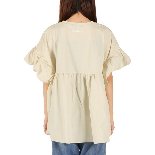 【商品レビューで＋5％】ミルクフェド チュニック 半袖 大人可愛い Tシャツ MILKFED. レディース 夏 長め フリル 水陸両用 ペプラム ゆったり ロゴ刺繍 UV加工 吸汗速乾 103252013006_9
