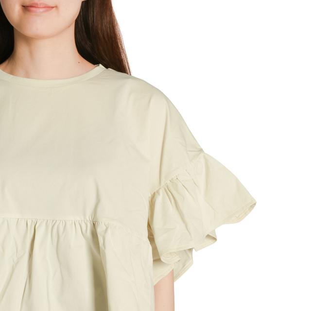【商品レビューで＋5％】ミルクフェド チュニック 半袖 大人可愛い Tシャツ MILKFED. レディース 夏 長め フリル 水陸両用 ペプラム ゆったり ロゴ刺繍 UV加工 吸汗速乾 103252013006_12