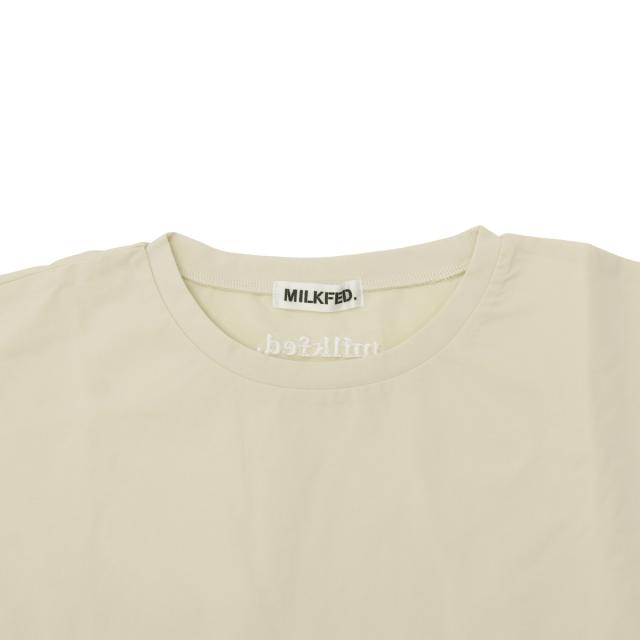 【商品レビューで＋5％】ミルクフェド チュニック 半袖 大人可愛い Tシャツ MILKFED. レディース 夏 長め フリル 水陸両用 ペプラム ゆったり ロゴ刺繍 UV加工 吸汗速乾 103252013006_14
