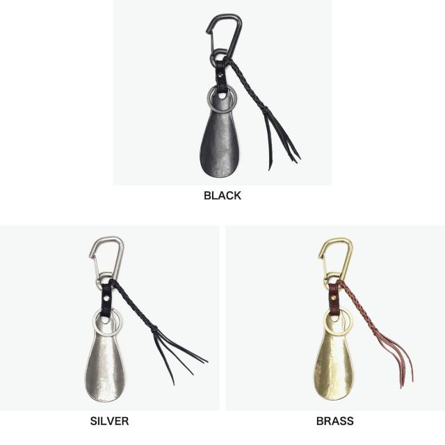 最大30%還元★6/13限定｜【商品レビューで＋5％】ミスターオリーブ E.O.I シューホーン 携帯用 MR.OLIVE E.O.I 靴べら 真鍮 レザー キーリング カラビナ ブランド おしゃれ 携帯靴べら 日本製 POLISHED STEER LEATHER BRASS SHOE HORN KEY RING ME361_3