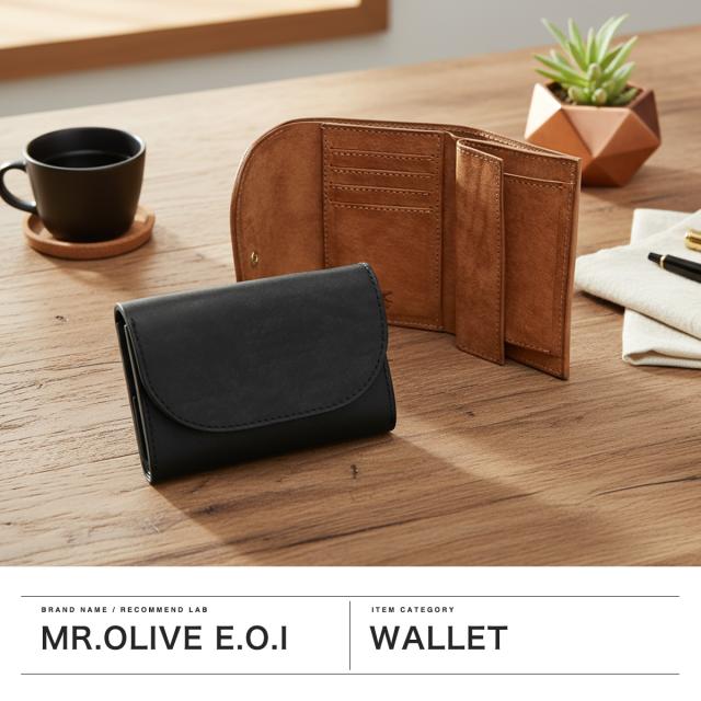 商品レビューで＋5％】ミスターオリーブ イー.オー.アイ 三つ折り財布