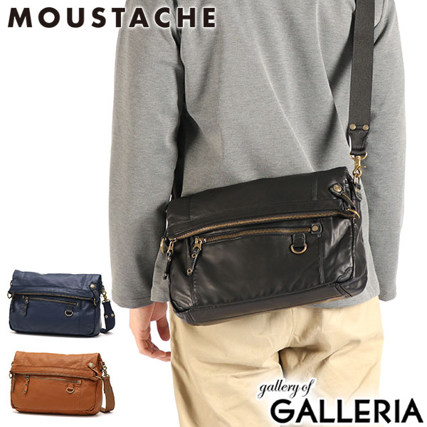 【商品レビューで＋5％】ムスタッシュ ショルダーバッグ メンズ レディース 斜めがけバッグ 小さめ MOUSTACHE ショルダー バッグ 大人 斜めがけ 合皮 B5 A4 ブランド 50代 40代 軽い  BAO BAO-0382