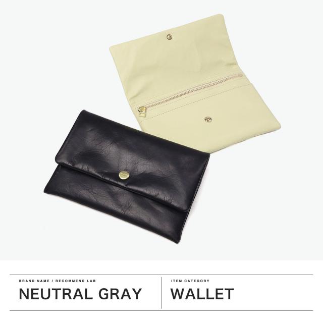 最大30%還元★6/3限定｜【商品レビューで＋5％】ニュートラルグレイ 財布 レディース Neutral Gray 長財布 本革 薄い かわいい 薄型 革 馬革 レザー かぶせ ロングウォレット 小銭入れあり カード カード入れ 多い おしゃれ 日本製 ハスキー 1015-666_1