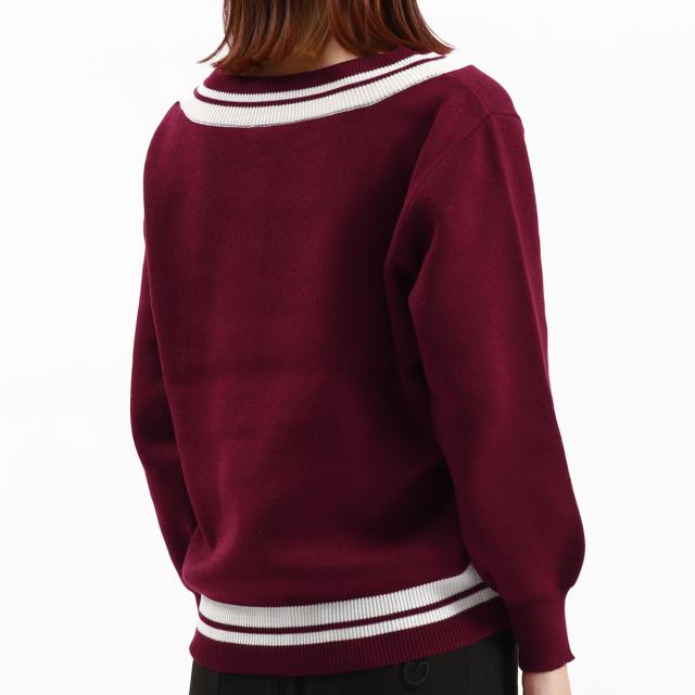 【5％OFFクーポン】【商品レビューで＋5％】【正規取扱店】ニューエラ ゴルフウェア レディース 秋 秋冬 NEW ERA 長袖 ニット セーター Vネック WOMENS 商品レビューで＋5％】【正規取扱店】ニューエラ ゴルフウェア