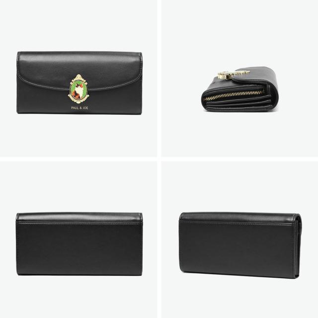 最大21%還元★4/13限定｜【商品レビューで＋5％】PAUL＆JOE ACCESSOIRES 長財布 ブランド 大容量 かぶせ 財布 ポールアンドジョー カード ねこ ブローチ CAT BROOCH かぶせ束入れ PJA-W1171