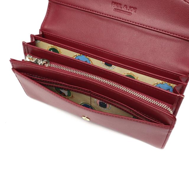 最大21%還元★4/13限定｜【商品レビューで＋5％】PAUL＆JOE ACCESSOIRES 長財布 ブランド 大容量 かぶせ 財布 ポールアンドジョー カード ねこ ブローチ CAT BROOCH かぶせ束入れ PJA-W1171