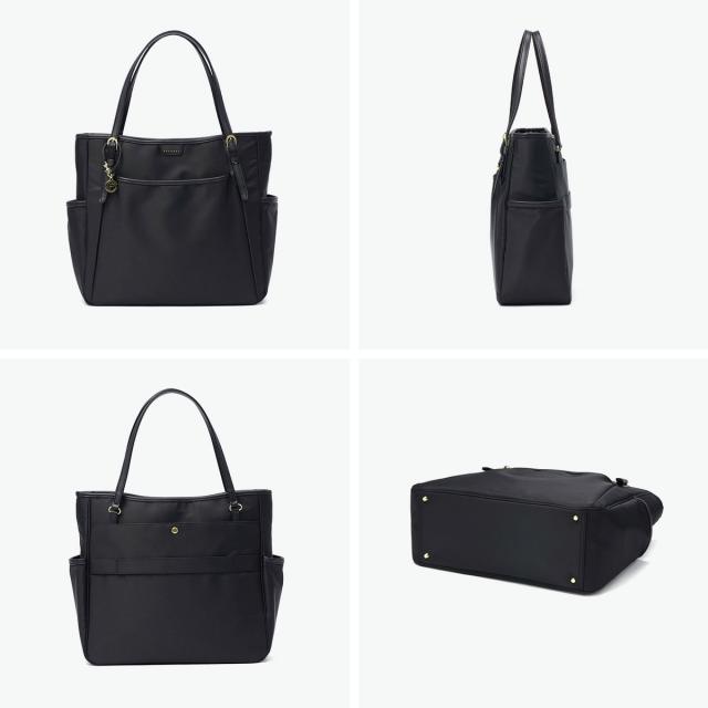 【5％OFFクーポン】【商品レビューで＋5％】プログレ トートバッグ バッグ PROGRES 女性 トート 横型 肩掛け 通勤 旅行 軽量 ファスナー 19L A4 PC収納 底鋲 自立 アリューヴ 20202_5