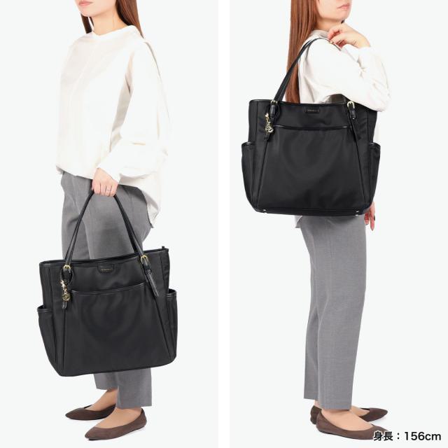 【5％OFFクーポン】【商品レビューで＋5％】プログレ トートバッグ バッグ PROGRES 女性 トート 横型 肩掛け 通勤 旅行 軽量 ファスナー 19L A4 PC収納 底鋲 自立 アリューヴ 20202_7