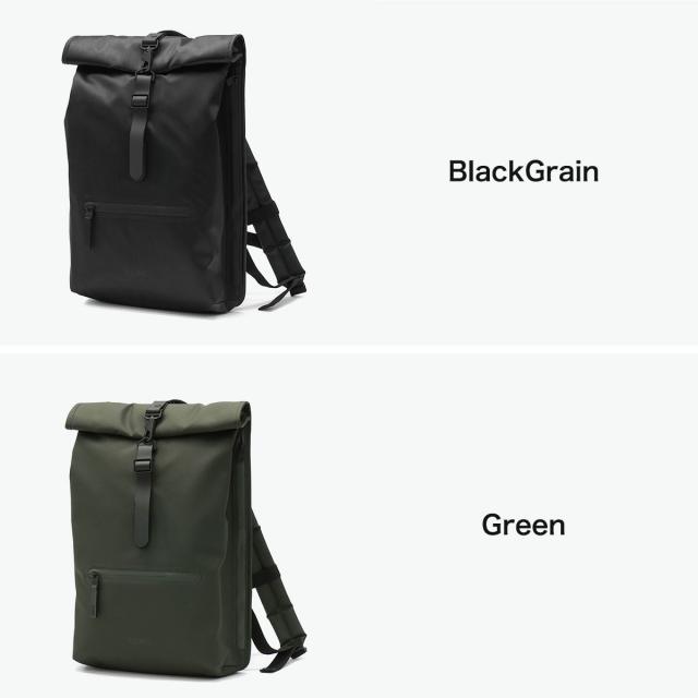 【商品レビューで＋5％】レインズ リュック メンズ レディース RAINS 撥水 ビジネス 通勤 通学 薄型 スクエア ロールトップ A4 B4 19L Rolltop Rucksack 13320_1