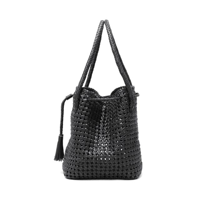 REN ゴートメッシュ・タッセルトート カラー 黒色 Black バッグ REN ゴートメッシュ・タッセルトート カラー 黒色 Black