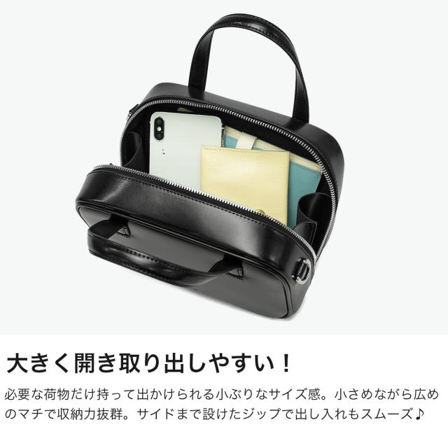 【商品レビューで＋5％】ROH SEOUL トートバッグ レディース ファスナー付き ローソウル 本革 レザー トート ハンドバッグ ショルダー ミニショルダー スクエア型 JLL00CA2X_2