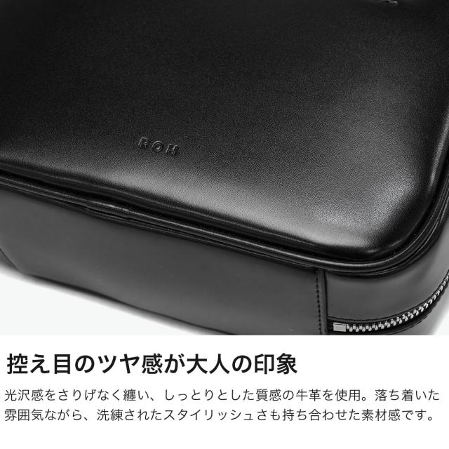【商品レビューで＋5％】ROH SEOUL トートバッグ レディース ファスナー付き ローソウル 本革 レザー トート ハンドバッグ ショルダー ミニショルダー スクエア型 JLL00CA2X_3