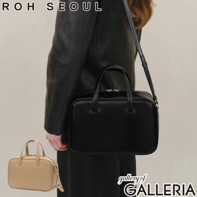 最大30%還元★6/13限定｜【5％OFFクーポン】【商品レビューで＋5％】ROH SEOUL トートバッグ レディース ファスナー付き ローソウル 本革 レザー Medium Tin square tote bag Glossy JLL00CF1X