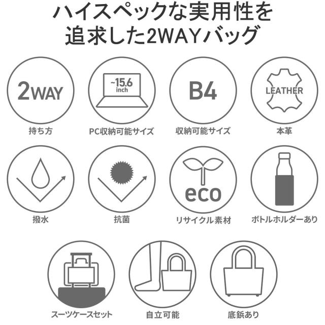 【5％OFFクーポン】【商品レビューで＋5％】【正規品2年保証】サムソナイト ビジネスバッグ 大容量 Samsonite ビジネスリュック B4 A4 レザー 本革 革 2WAY
