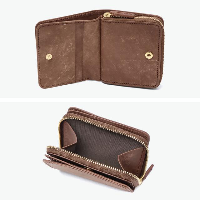 【商品レビューで＋5％】ステッチアンドソー 二つ折り財布 レディース 札 小銭 ブランド ファスナー StitchandSew 財布 かわいい 本革 大人 日本製 小さなお財布 VS104_4