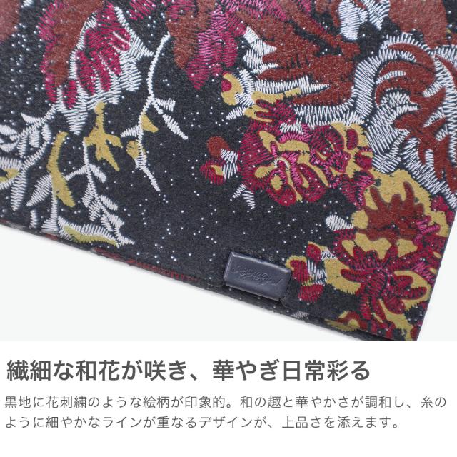 【商品レビューで＋5％】所作 財布 Shosa メンズ レディース 三つ折り 3つ折り ブランド 薄い 薄型 コンパクト 小銭入れ 折財布 ウォレット 革 日本製 刺繍模様 ショートウォレット1.0_2