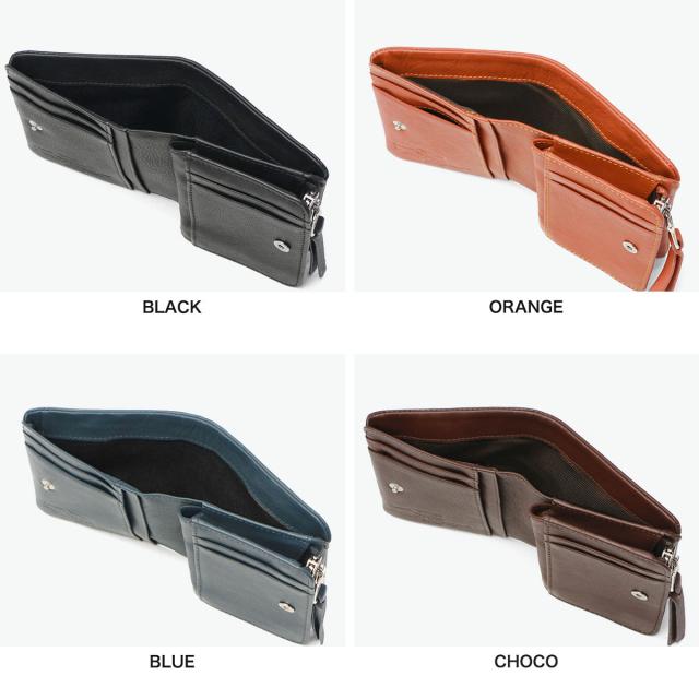 最大30%還元★4/13限定｜【5％OFFクーポン】【商品レビューで＋5％】ソラチナ 二つ折り財布 ブランド 軽量 SOLATINA 財布 本革 レザー 札 カード入れ 小銭入れ FUKURO series 袋縫いコンパクトウォレット SW-60102