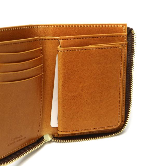 【商品レビューで＋5％】スロウ 二つ折り財布 本革 革 レザー SLOW 財布 ブランド サイフ 二つ折り 小銭入れあり 大きめ 日本製 SO881P SLOW レザー二つ折り財布 最大30％還元☆10/13限定｜【商品レビューで