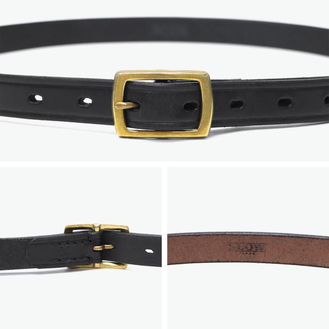 【商品レビューで＋5％】SLOW ベルト メンズ レディース スロウ ハービー カジュアル バックル レザーベルト レザー 革 本革 牛革 細め ブランド おしゃれ 革小物 プレーンベルト 日本製 herbie 20mm plain belt HS70J 商品レビューで＋5％】SLOW ベルト メンズ レディース スロウ ハービー
