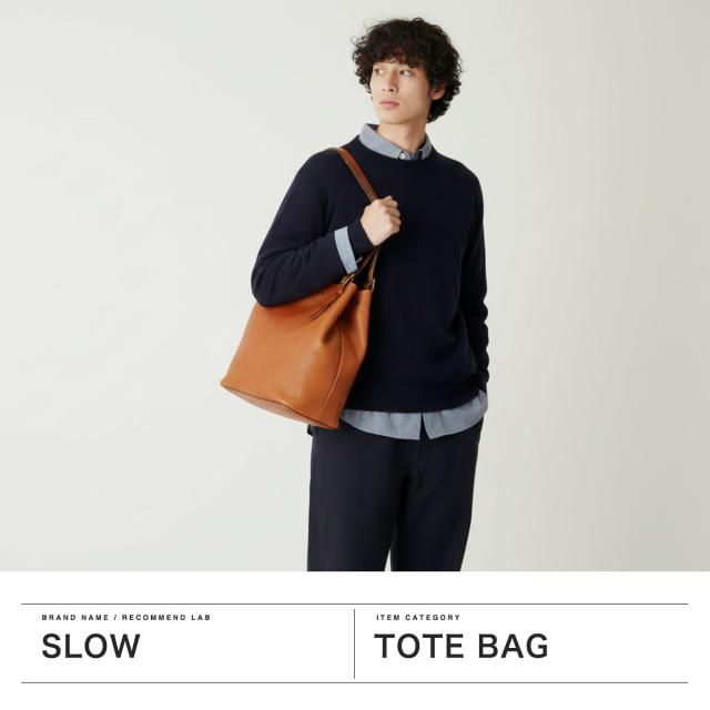 【商品レビューで＋5％】SLOW トートバッグ メンズ レディース 大きめ A4 スロウ 本革 革 栃木レザー 通勤 通学 ビジネス 軽量 Bono Buckle Tote L 300S176L_1