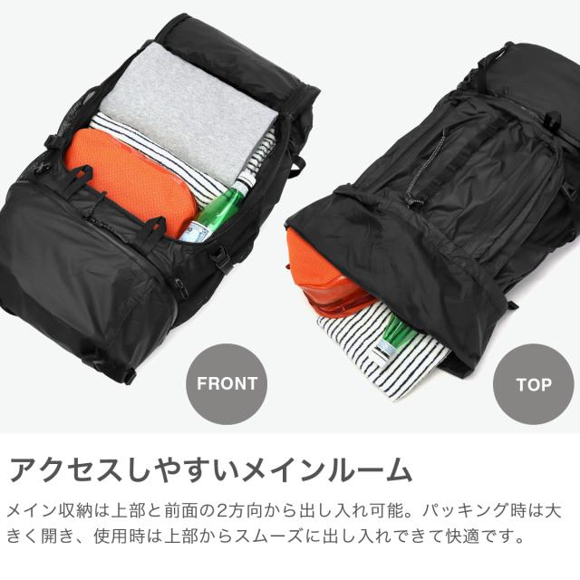 【商品レビューで＋5％】スノーピーク リュック メンズ レディース 大容量 大きい Lサイズ おしゃれ 大人 snow peak アウトドア ブランド かぶせ 登山 キャンプ トレッキング 旅行 黒 A3 B4 A4 60L Active Field Backpack L AC-25SU410_2