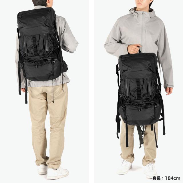 【商品レビューで＋5％】スノーピーク リュック メンズ レディース 大容量 大きい Lサイズ おしゃれ 大人 snow peak アウトドア ブランド かぶせ 登山 キャンプ トレッキング 旅行 黒 A3 B4 A4 60L Active Field Backpack L AC-25SU410_7
