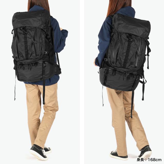 【商品レビューで＋5％】スノーピーク リュック メンズ レディース 大容量 大きい Lサイズ おしゃれ 大人 snow peak アウトドア ブランド かぶせ 登山 キャンプ トレッキング 旅行 黒 A3 B4 A4 60L Active Field Backpack L AC-25SU410_8
