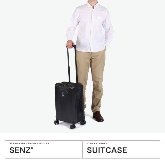 最大30%還元★5/3限定｜【5％OFFクーポン】【商品レビューで＋5％】【正規品1年保証】senz° スーツケース 機内持ち込み S センズ キャリーケース Sサイズ コンパクト 38L 3〜4泊 耐水性 拡張 小型 TSA 静音 senz Foldaway carry on trolley SZ-8801_1