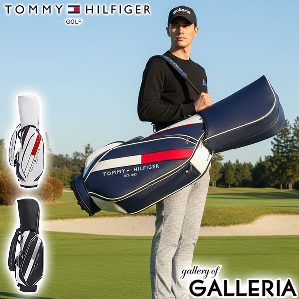 【商品レビューで＋5％】トミー ヒルフィガー ゴルフ キャディバッグ   GOLF 9型 46インチ 5分割 カート型 カートキャディバッグ ベーシック THMG4SC5