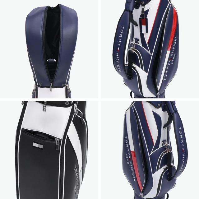 最大30%還元★6/3限定｜【商品レビューで＋5％】トミー ヒルフィガー ゴルフ キャディバッグ TOMMY HILFIGER GOLF 9型 46インチ 5分割 カート型 カートキャディバッグ ベーシック THMG4SC5_5