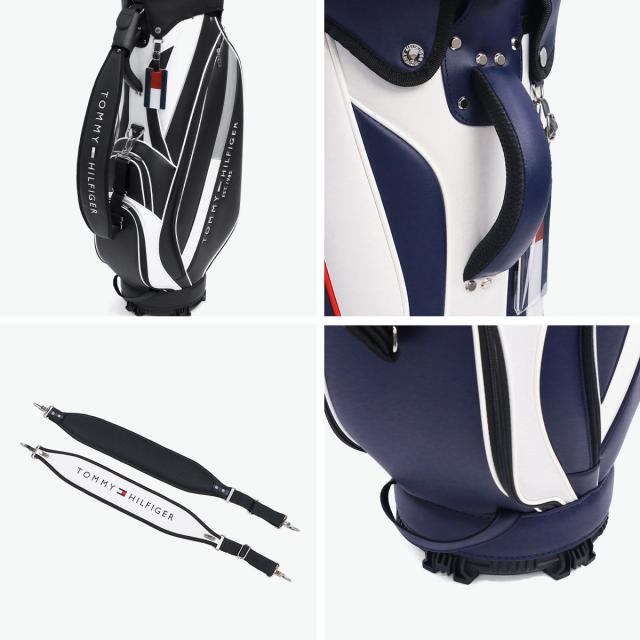 最大30%還元★6/3限定｜【商品レビューで＋5％】トミー ヒルフィガー ゴルフ キャディバッグ TOMMY HILFIGER GOLF 9型 46インチ 5分割 カート型 カートキャディバッグ ベーシック THMG4SC5_6